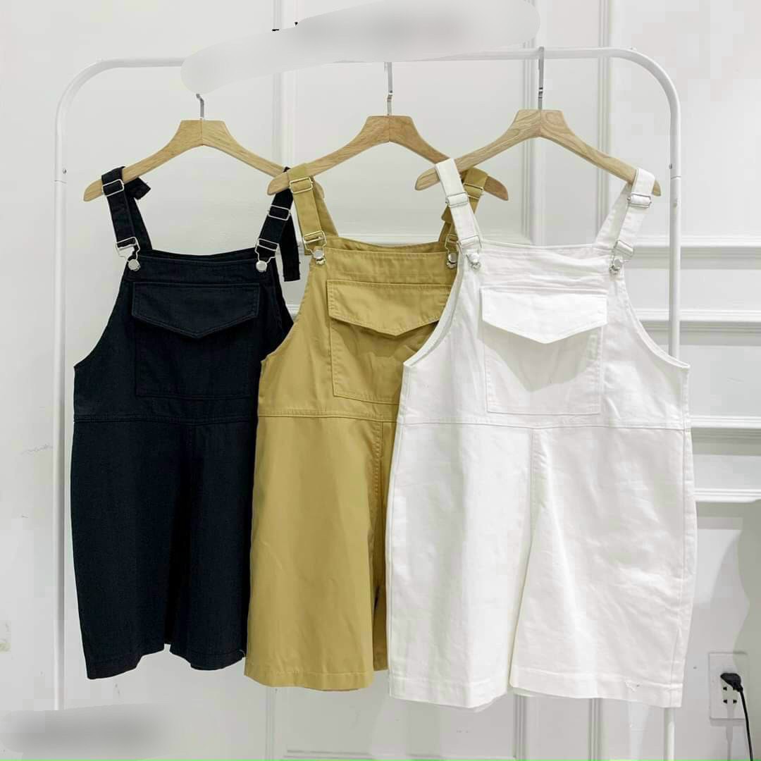 Quần Yếm Jeans Túi 2 Túi