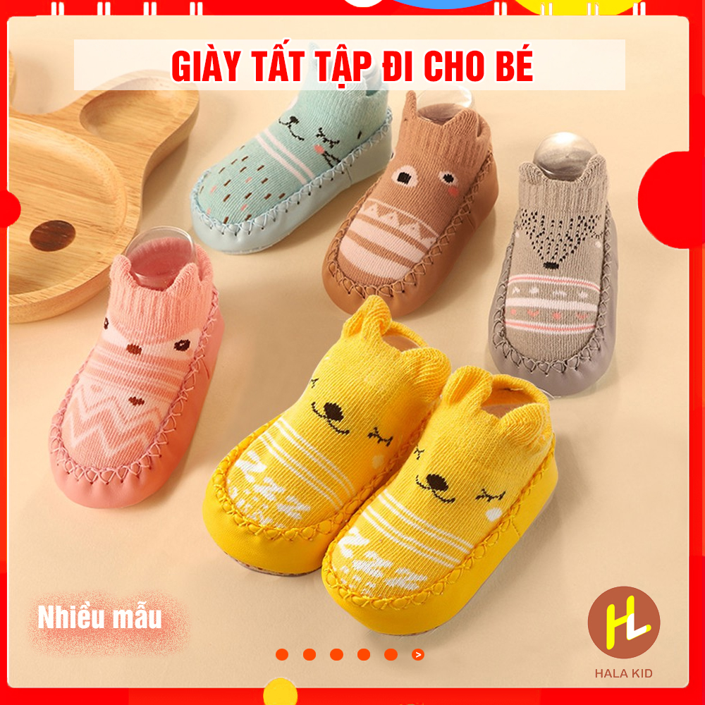 Giày tất tập đi chống trơn , giữ ấm cho bé sơ sinh 0-12 Tháng