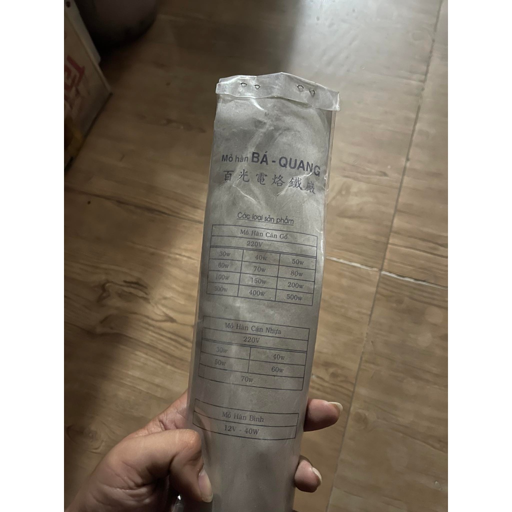Mỏ hàn điện cán gỗ cao cấp 60W 80W - Bá Quang