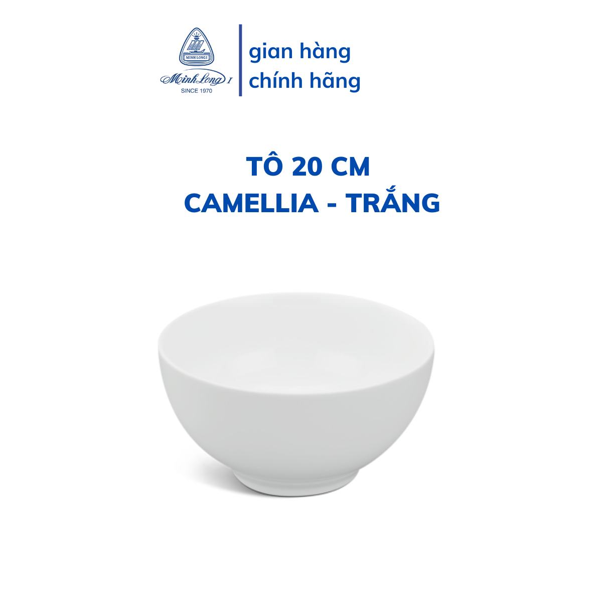 Tô, Chén, Dĩa Sứ Cao Cấp Minh Long - Camellia - Trắng