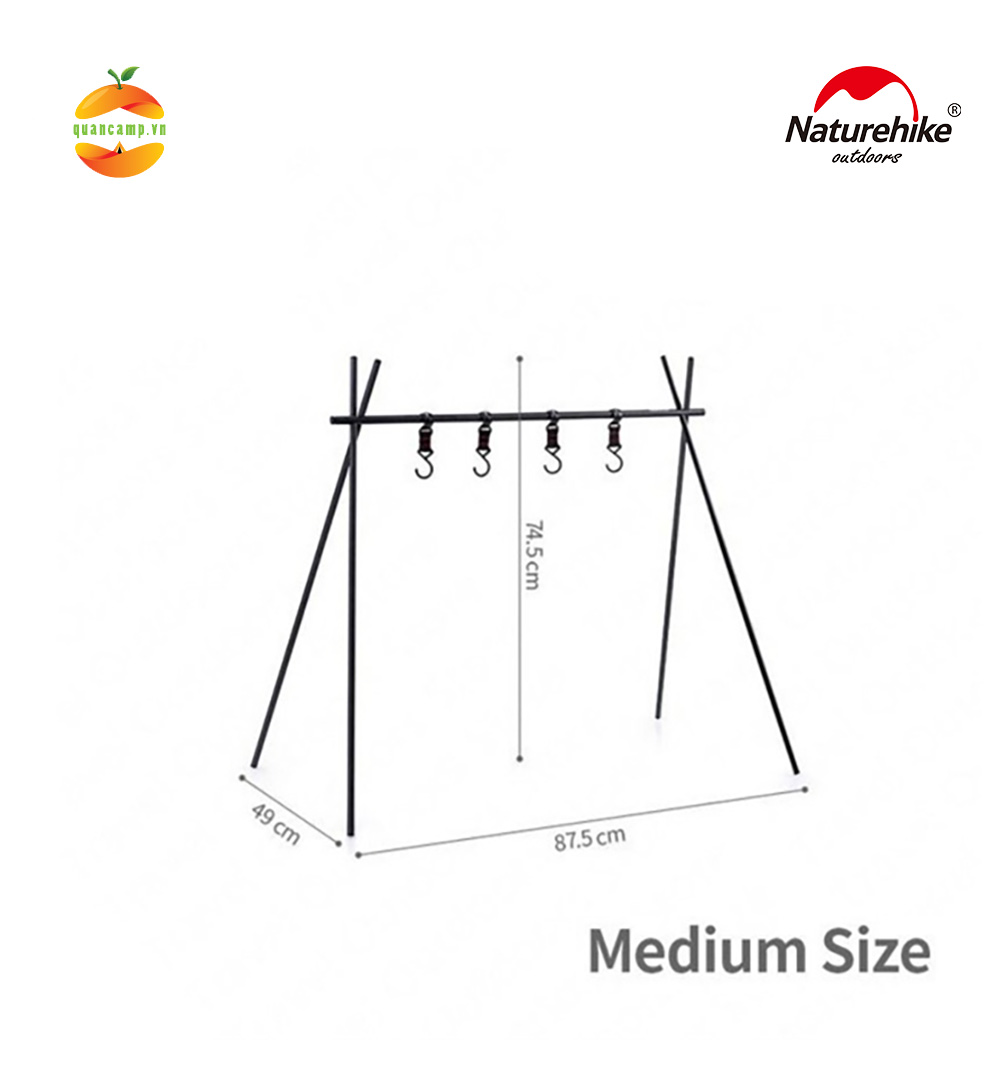 [HCM]Giá treo đồ dã ngoại Triangular Rack NatureHike NH19BJ082
