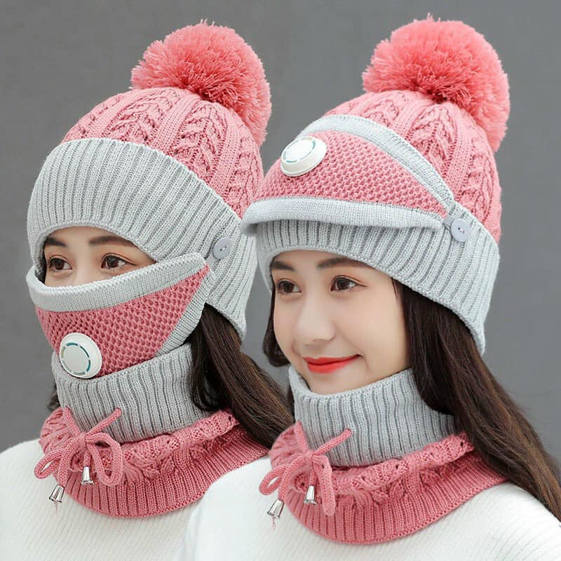 Set khăn len, mũ ấm áp dành cho nữ