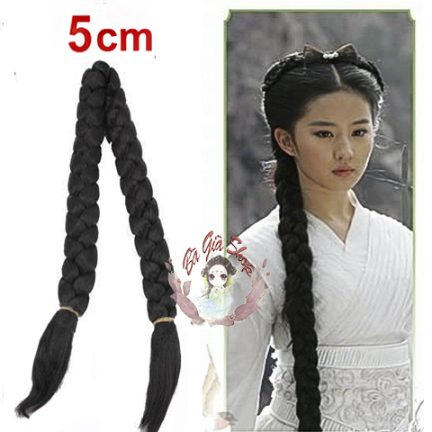 BÍm tóc giả bím tóc cột 2 đầu (nhiều cỡ)
