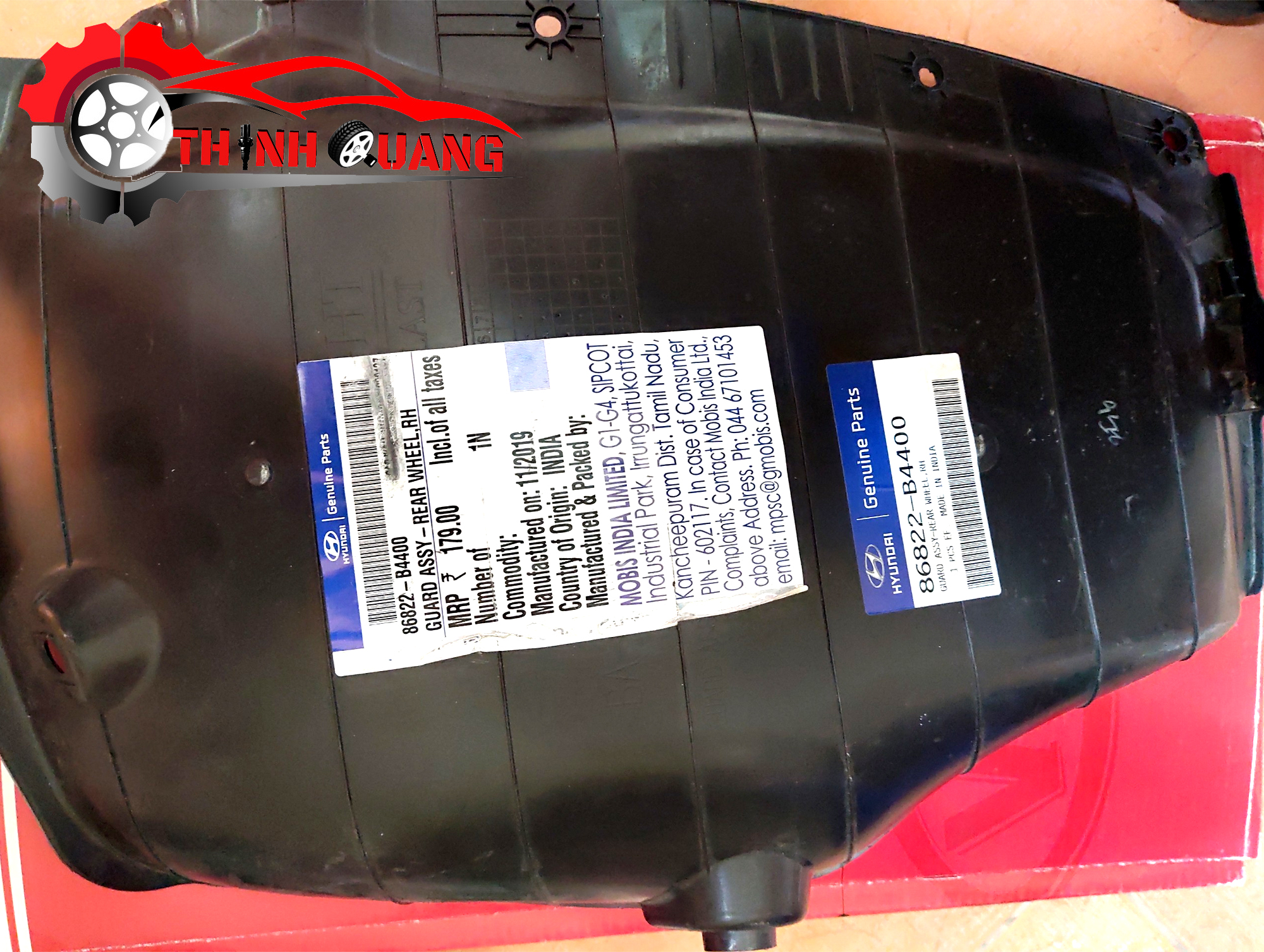 Chắn bùn lòng dè bánh sau xe hyundai grand i10 2013-2020