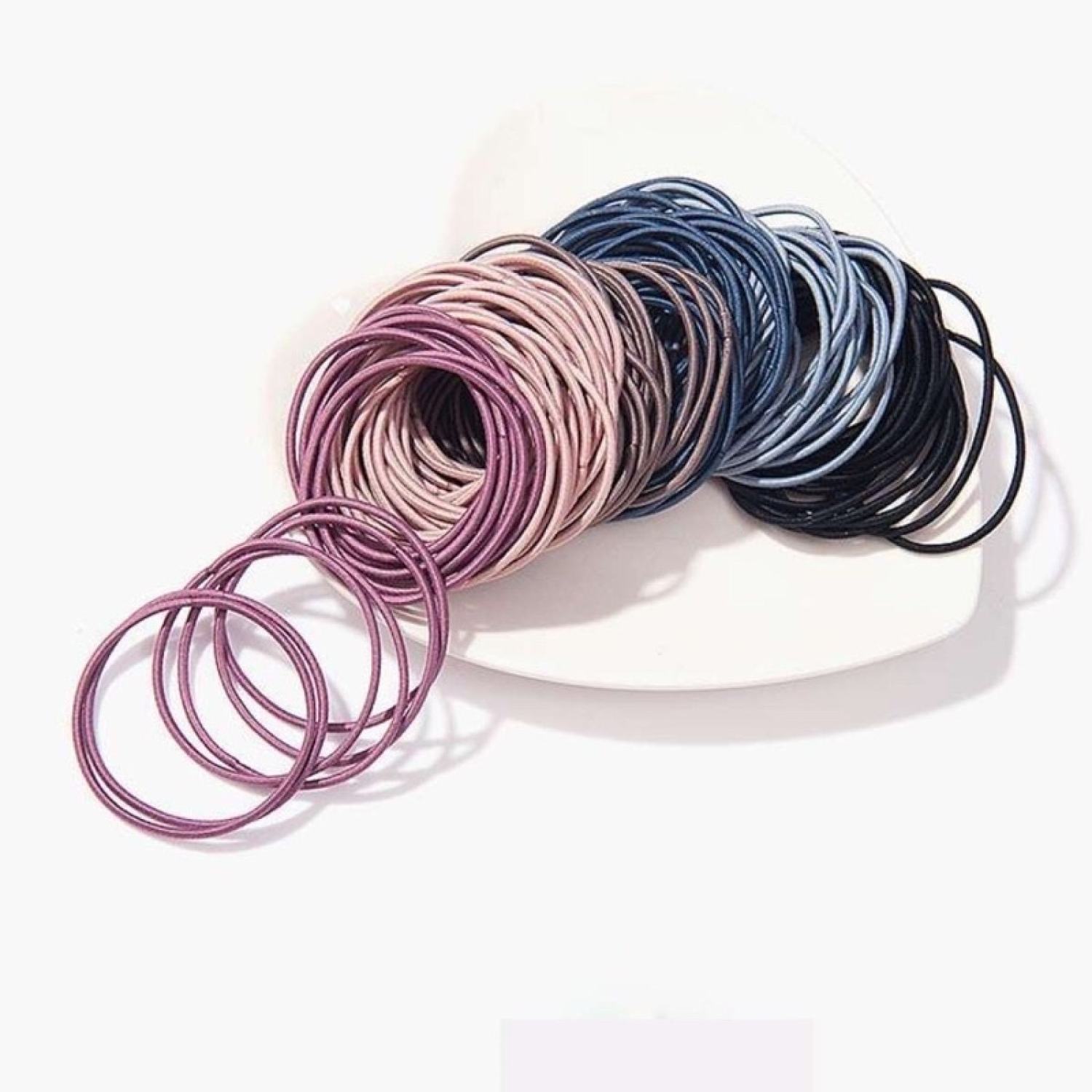 Set 100 dây buộc tóc, dây cột tóc Hàn Quốc siêu xinh