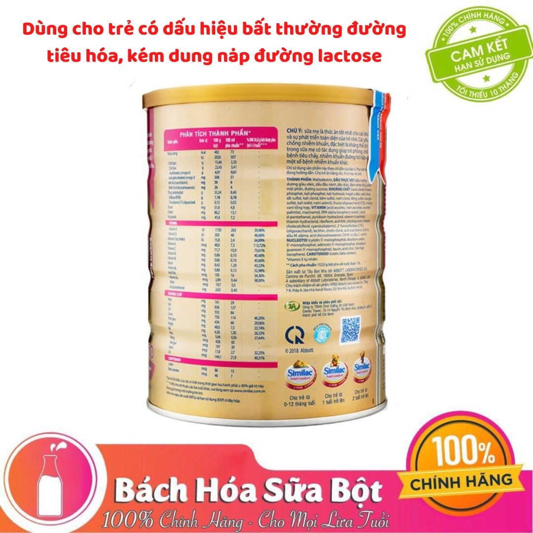 Sữa bột Similac Total Comfort 1+ - 820g (Dành cho trẻ từ 1 tuổi trở lên)