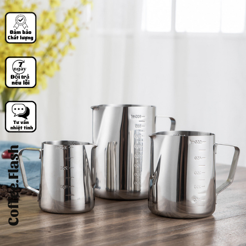 Ca (Cốc) đánh sữa inox 550ml/350ml có chia vạch