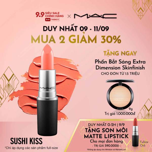 [9.9-11.9  MUA 2 GIẢM 30%] Son môi MAC Satin Lipstick 3g