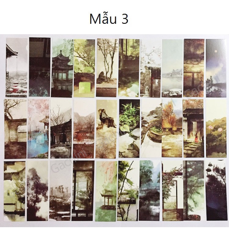 Hộp 30 Đánh Dấu Trang Sách Bookmark Cổ Phong