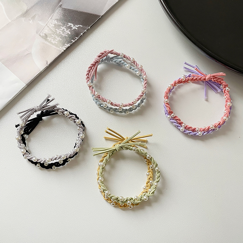 COMBO 2 dây buộc tóc đính ngọc phong cách Hàn Quốc