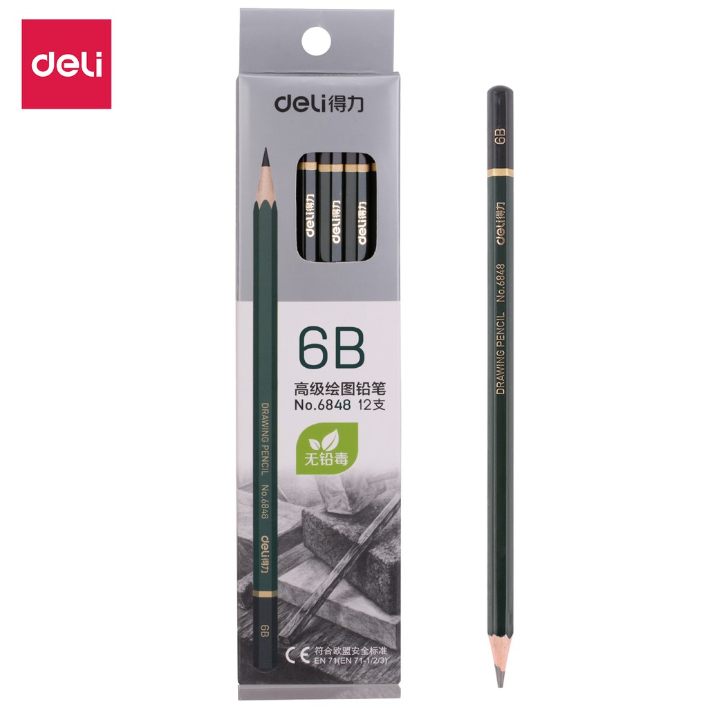 Combo 3 cây bút chì 6b deli 6848