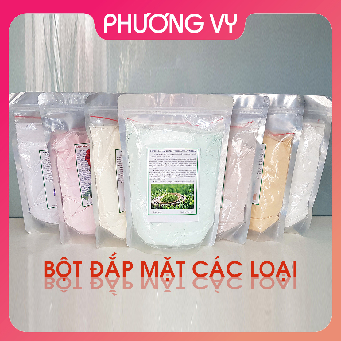 1000G BỘT DẺO ĐẮP MẶT TRÀ XANH LÀM TRẮNG DA SPA