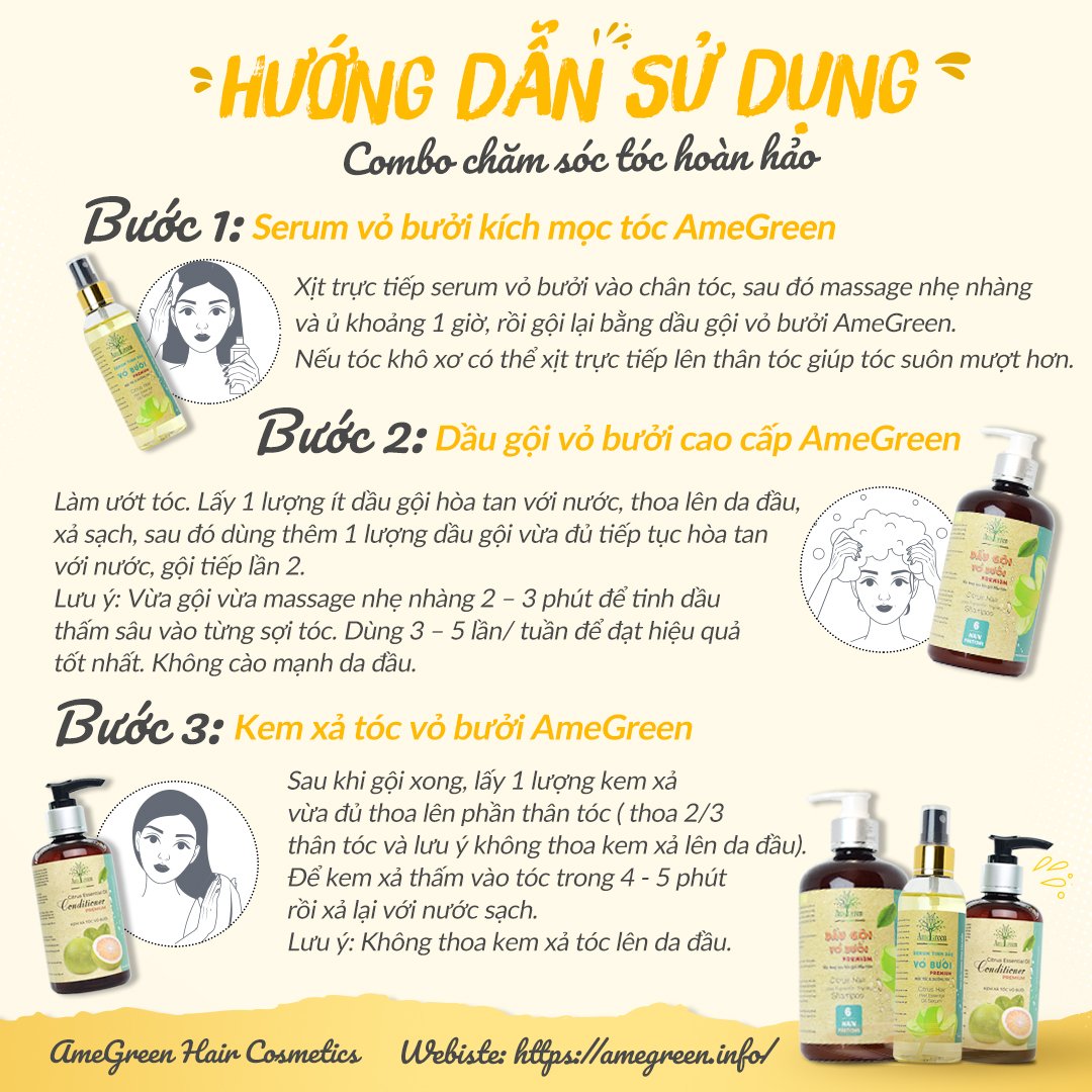 Serum Tinh Dầu Bưởi Amegreen Mọc Tóc - 100ml