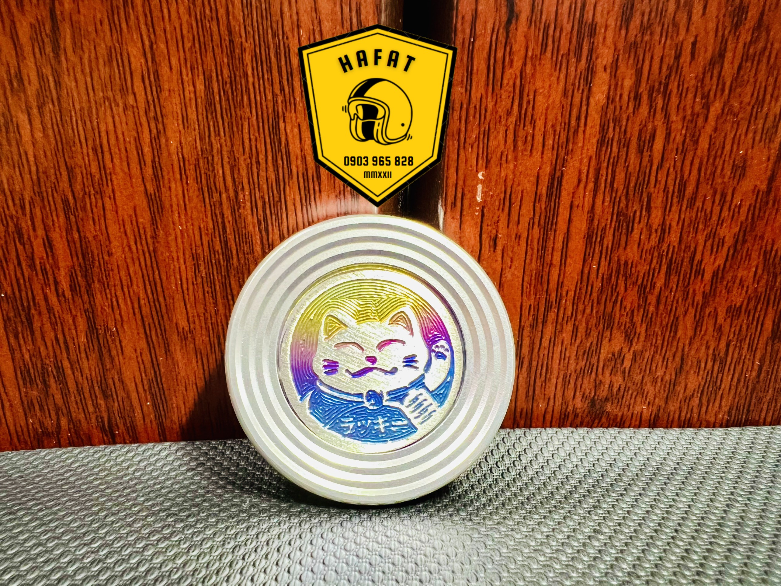 Nút Chụp Carte CNC Kèm Logo - Gắn Cho Xe Dream Wave