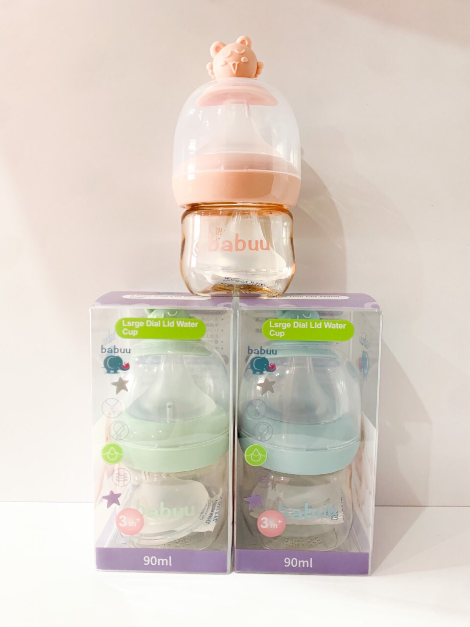 [Chính hãng] Bình sữa PPSU BaBuu Nhật Bản đủ size 90ml/1600ml/240ml ( có tặng kèm núm )