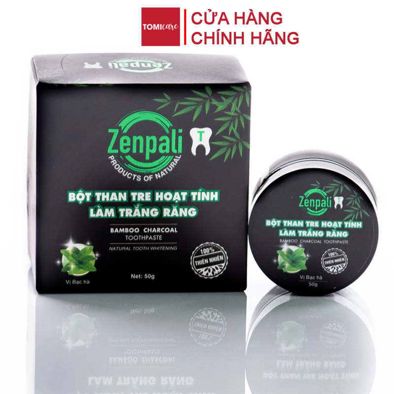 Bột than tre hoạt tính Zenpali T 50g tác dụng làm trắng răng giá rẻ