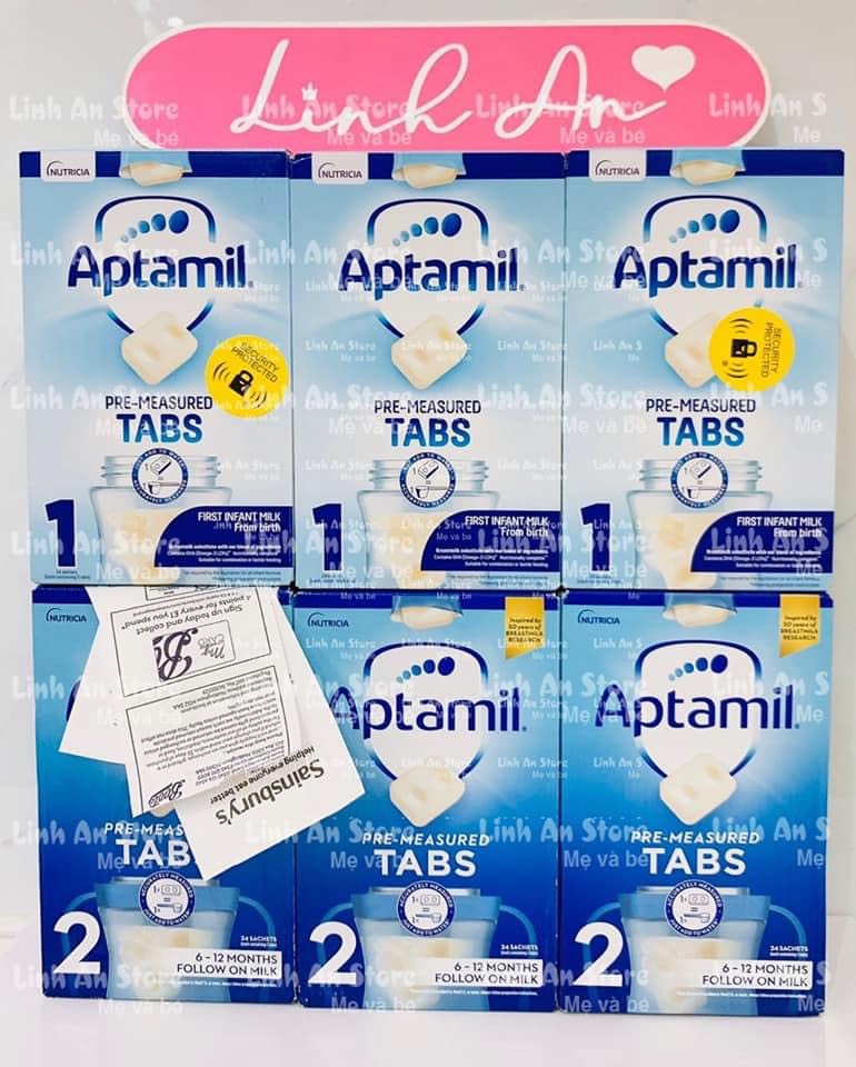 Sữa Aptamil mẫu mới Anh UK Số 1,2,3 - DẠNG THANH date 2024