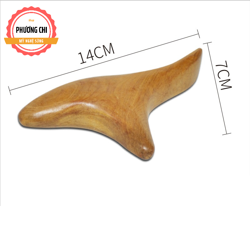 Dụng cụ ấn huyệt chim én, Cạo gió bằng gỗ, Cây bấm huyệt tam giác - Mỹ Nghệ Phương Chi