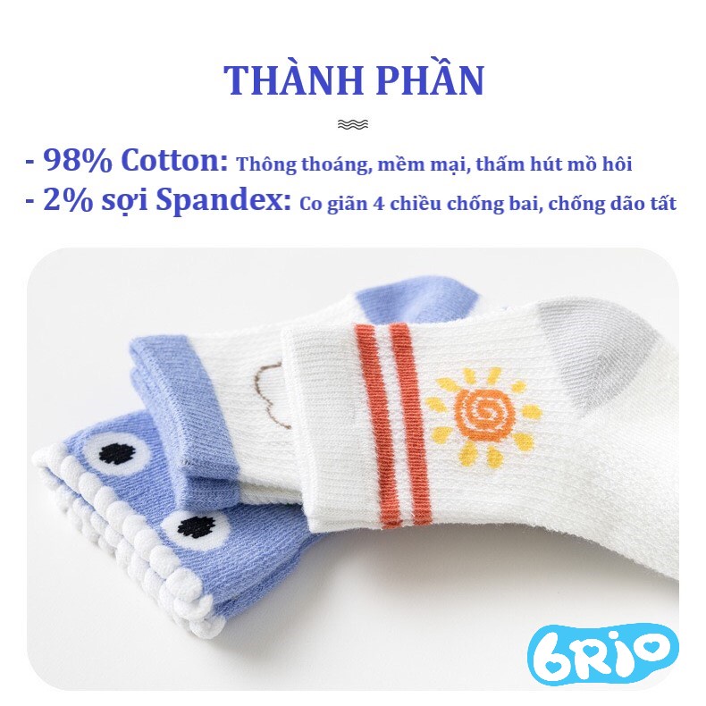 Set 5 đôi tất thu đông điều hòa cho bé 0-5 tuổi