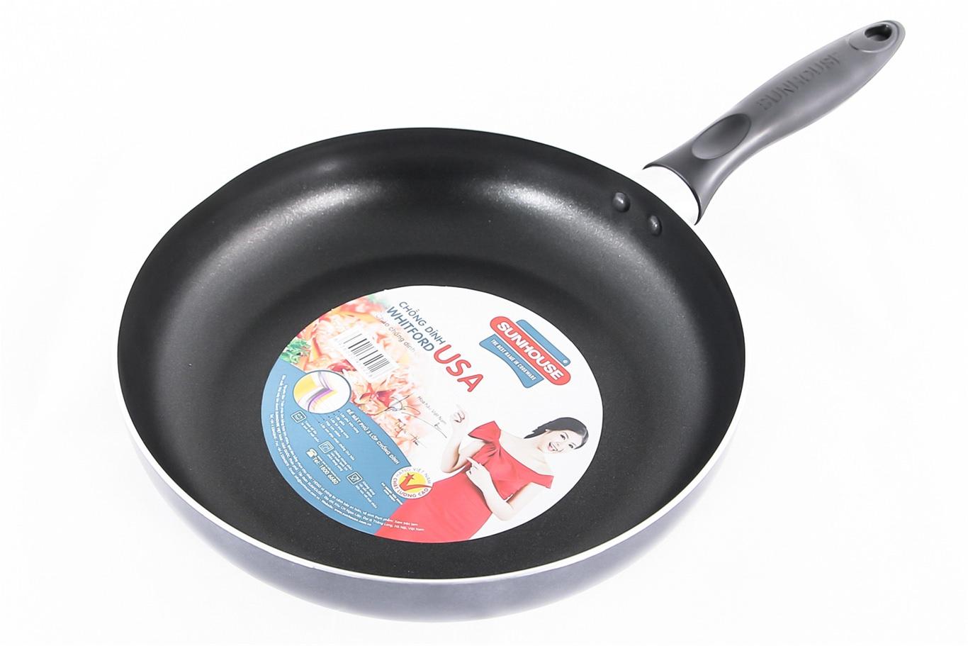Bộ Chảo trơn chống dính SUN HOUSE phi 18 / 20 / 24 / 26 / 28 / 30 cm