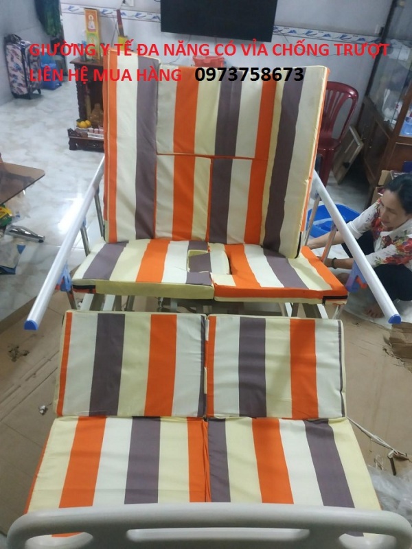 GIƯỜNG Y TẾ ĐA NĂNG CÓ VỈA CHỐNG TRƯỢT HL4 - GIƯỜNG ĐA NĂNG