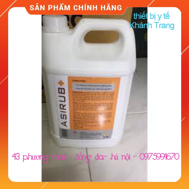 (Gía Sỉ ) Dung dịch sát khuẩn tay nhanh Asirub can 5 lít (dùng trong bệnh viện)