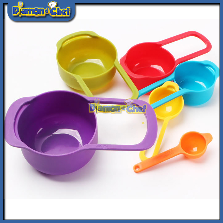 Bộ 6 Thìa / Cup Đong Định Lượng Sắc Màu