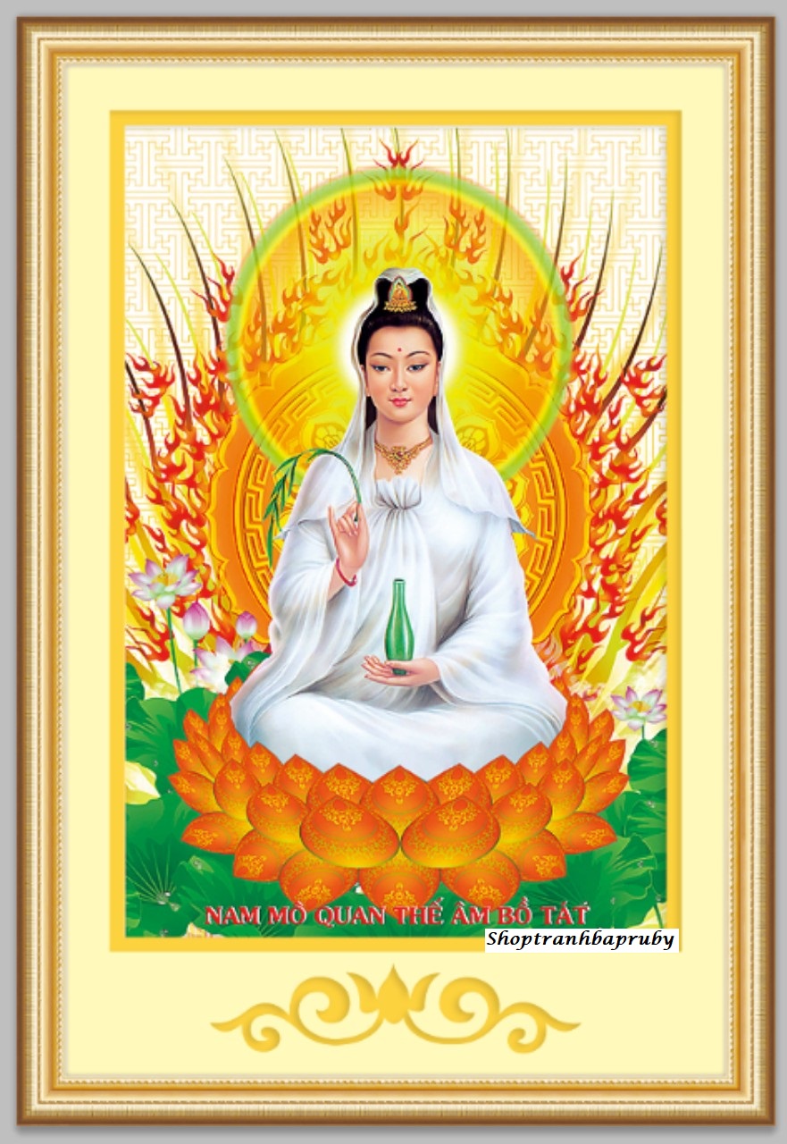 [HCM]Tranh thêu Mẹ Quan Âm Bồ Tát 53568 kích thước 42 x 62cm