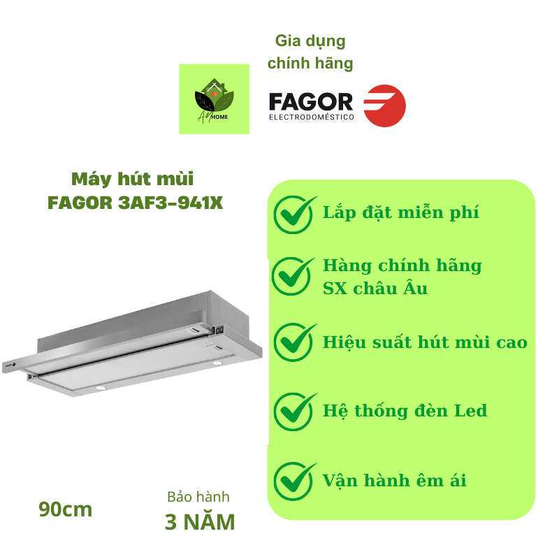 Máy hút mùi âm tủ FAGOR 3AF3-941X