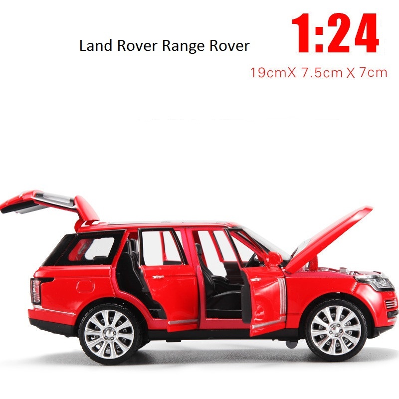 Xe mô hình tĩnh Land Rover tỉ lệ 1:24 khung thép sơn tĩnh điện màu Đen