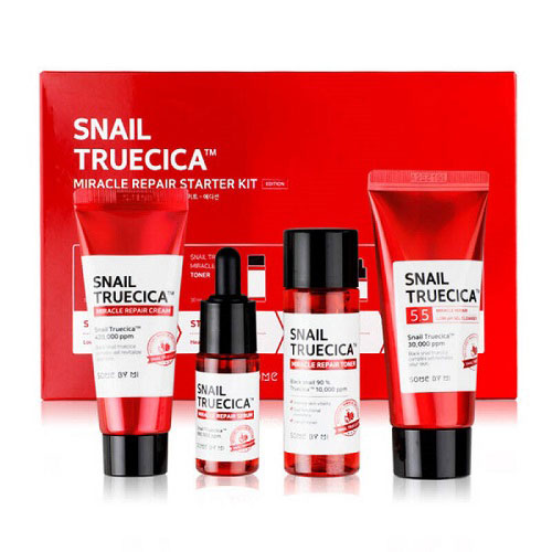 [HCM]Bộ Dưỡng Some By Mi Snail Truecica Miracle Repair Starter Kit 4 Iteams