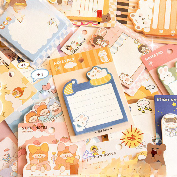 Set 30 tờ Giấy note cute lovelyhouse NOTE30CUTE