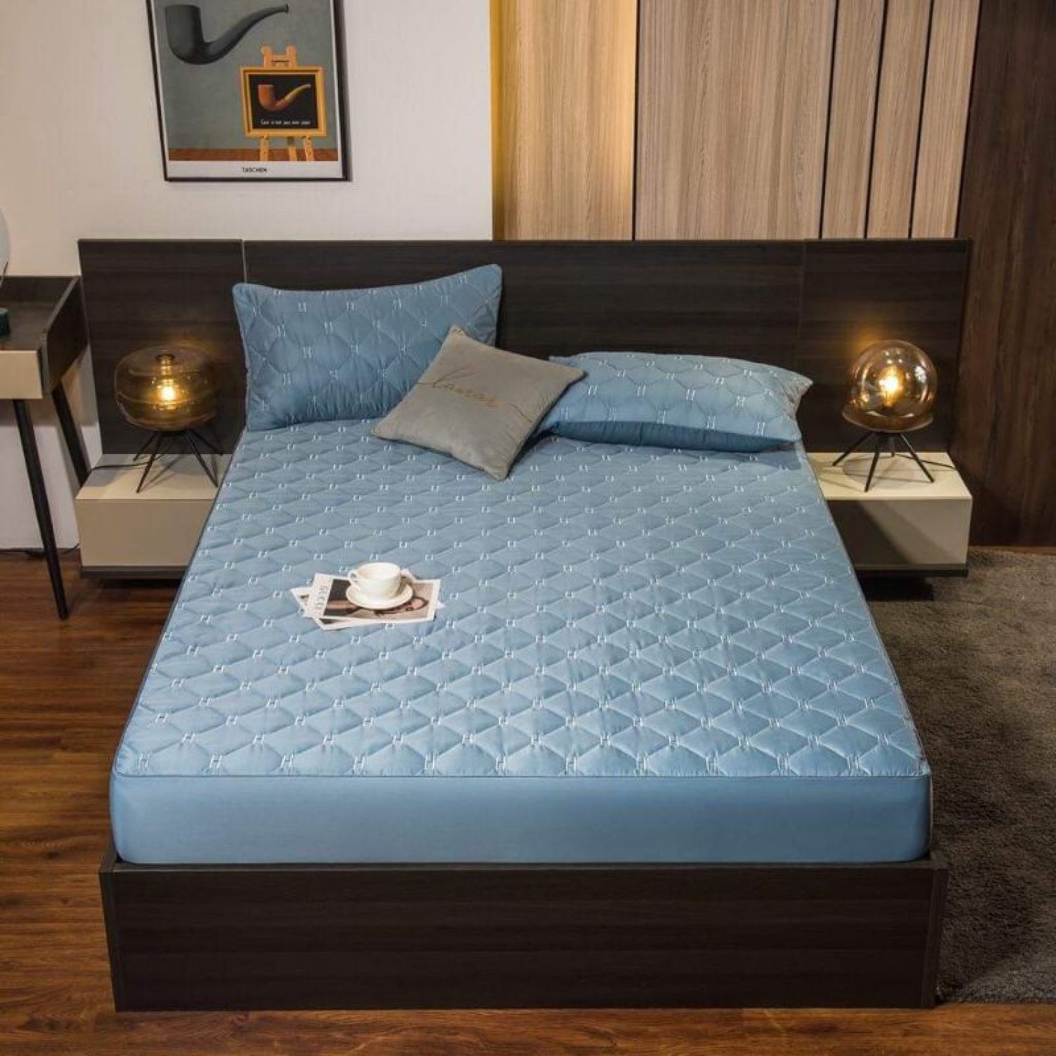 [ XẢ KHO ] GA LỤA SATEEN CAO CẤP TRẦN BÔNG 3 LỚP BO CHUN BỌC ĐỆM