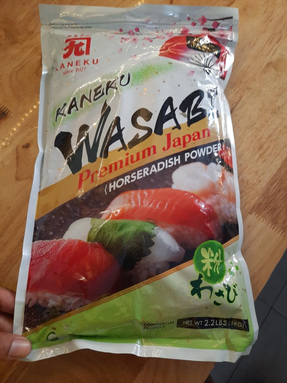 CHUẨN NHẬT  Bột Mù Tạt Wasabi Kaneku 1kg gói