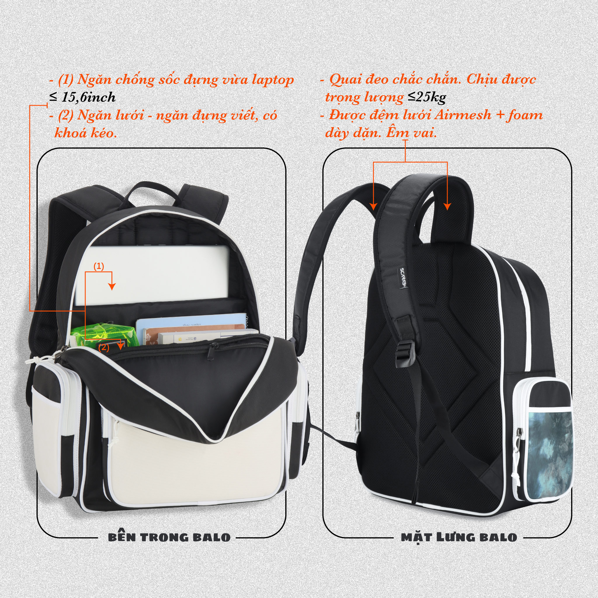 Balo Đi Học SCARAB - ESTATE™ Backpack Unisex