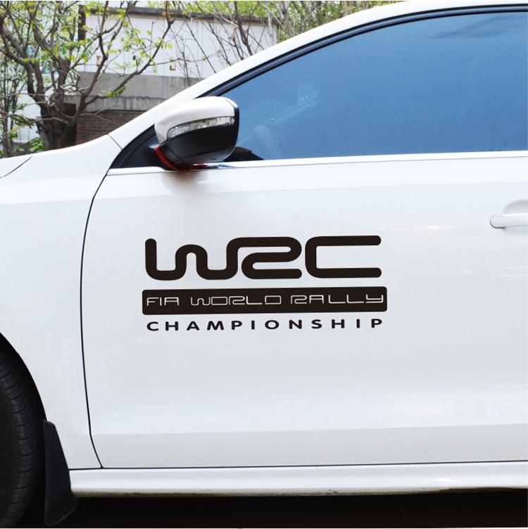 1 bộ 2 chiếc decal WRC CHAMPIONSHIP 45 X 20 màu đen