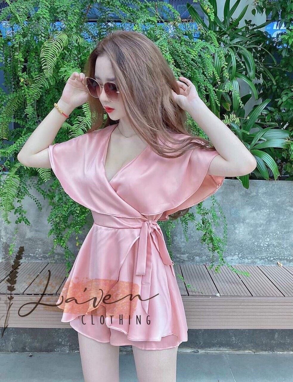 [HCM]Jum nữ cổ chữ V cột nơ