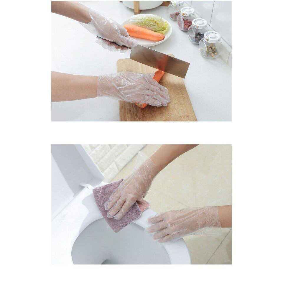 hộp 200 găng tay nilong dùng 1 lần