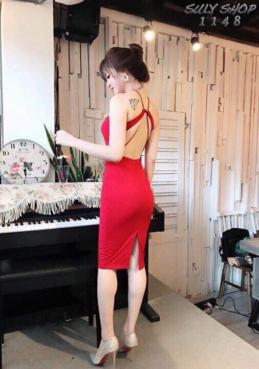 ĐẦM BODY CỔ YẾM HỞ LƯNG CÁCH ĐIỆU