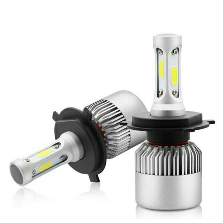 (GIÁ 1 CHIẾC)Đèn LED C6 3 tim chân H4, trợ sáng siêu sáng,  thích hợp với các loại xe có chóa đèn nhỏ , phù hợp nhiều loại xe