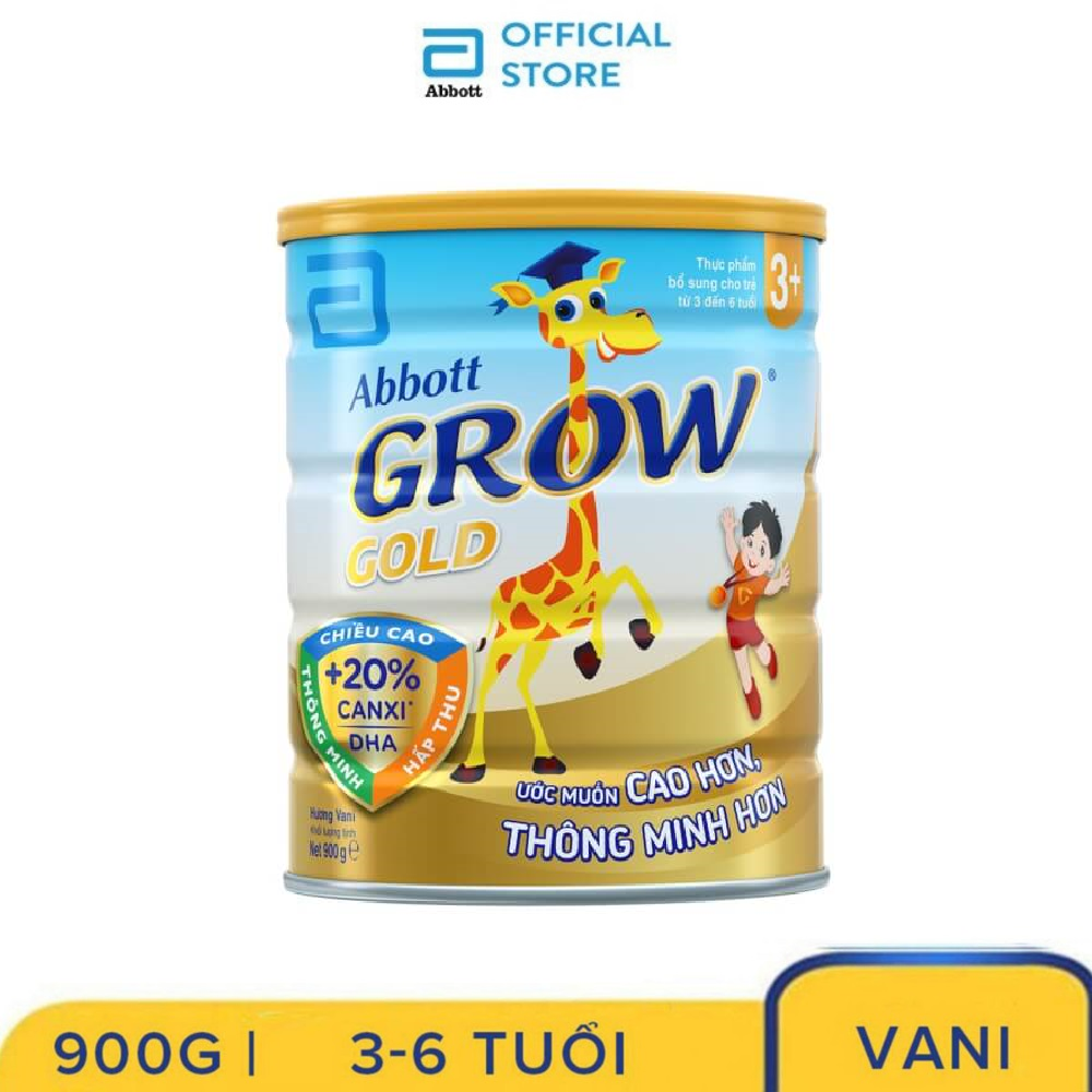 Sữa Bột Abbott Grow Gold 3+ Hương Vani 900g