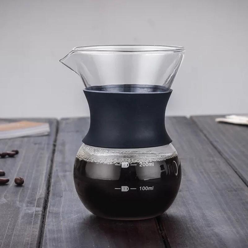 Bình thủy tinh kèm phễu pha cà phê cao cấp 20ml và 400ml
