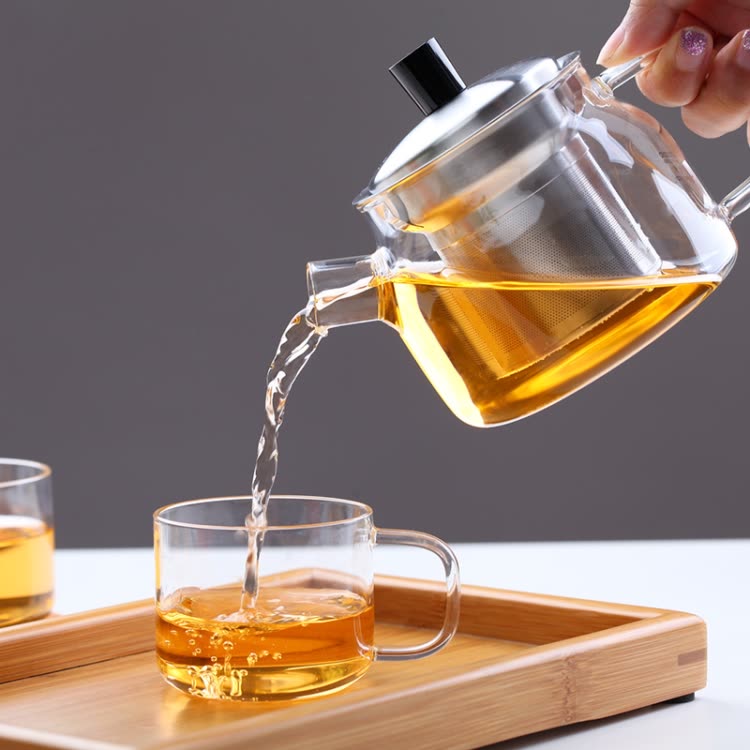 Bình lọc trà thủy tinh Samadoyo S048B 470mL (Vàng)