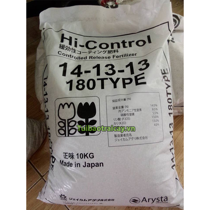 Phân bón dinh dưỡng tan chậm Hi-Control hàng Nhật bao 10 kg