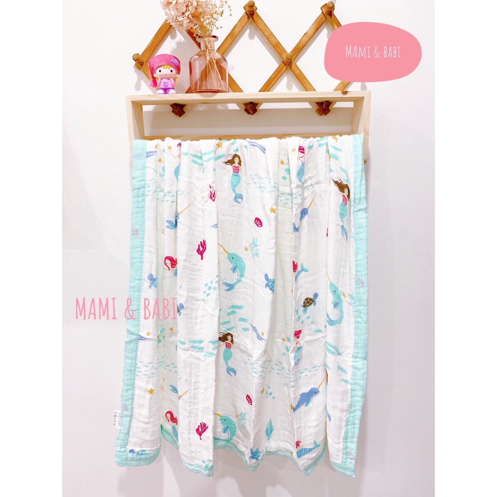 Chăn xô sợi tre Aden 6 lớp cho bé (nhiều họa tiết)