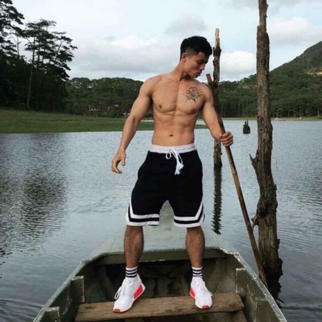 [HCM]Quần short 2V unisex line sọc đủ size về hàng