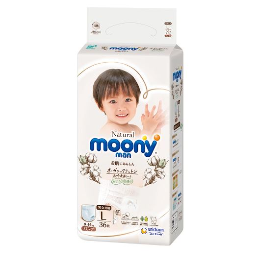 Tã Quần Moony Natural (Moony Trắng) Các Size M46/L38/ Xl32 Miếng