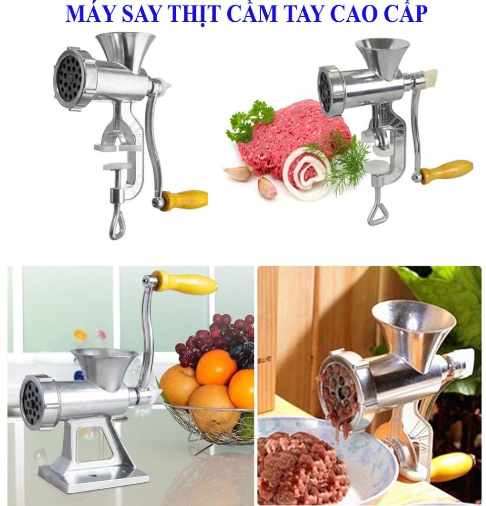Máy Xay Thịt Đa năng Bằng Nhôm Quay Tay - máy xay thịt cầm tay quay tay tiện dụng