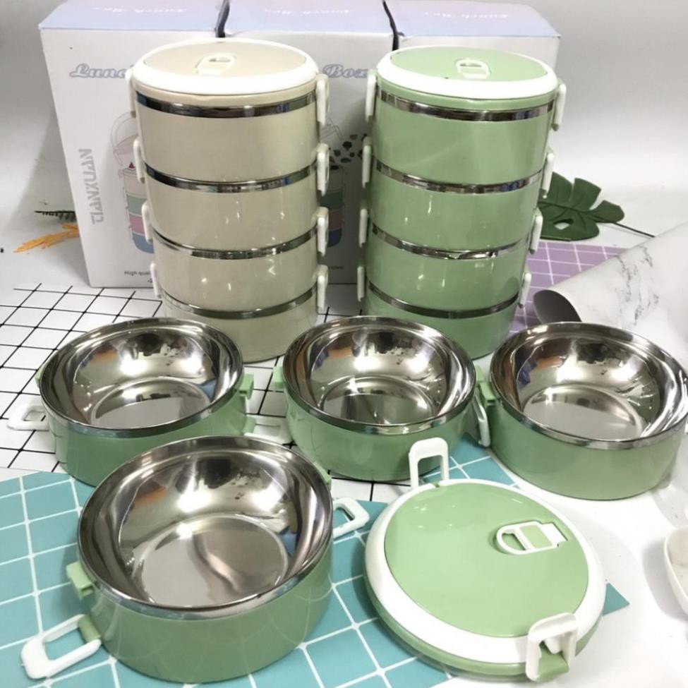 Cặp Lồng Cơm,Hộp Đựng Cơm 4 Tầng Giữ Nhiệt Cao Cấp