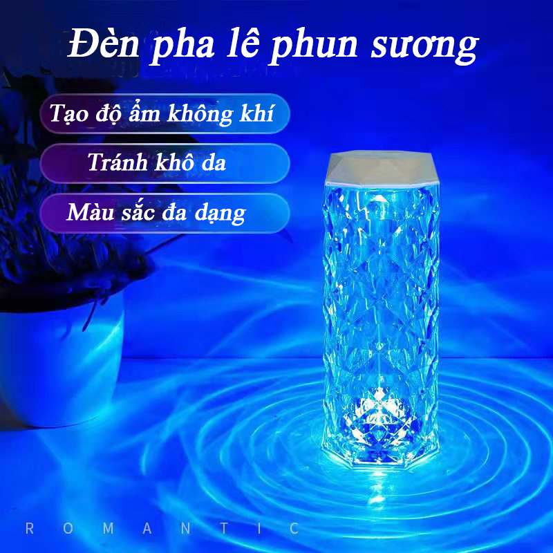 Máy phun sương mini tạo ẩm không khí làm mát nhà có đèn led máy xông tinh dầu khuếch tán tinh dầu thơm phòng ngủ XHomme